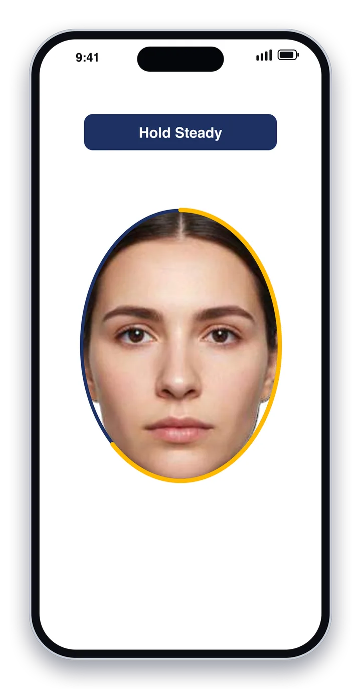Face capture with the UNICUS SDK guide oval